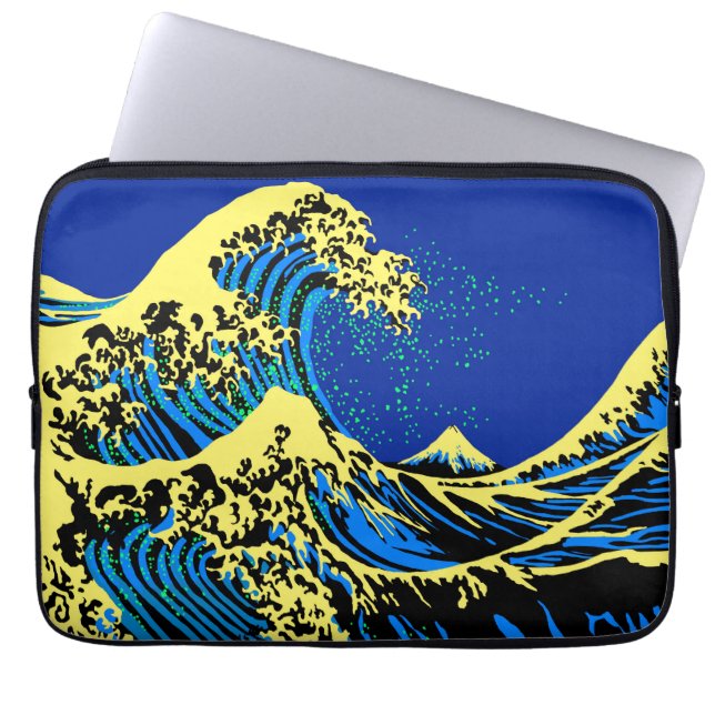 The Great Hokusai Wave in Pop Art Style Laptopschutzhülle (Vorderseite)