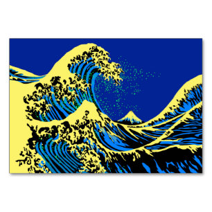 The Great Hokusai Wave in Pop Art Style Tischnummer