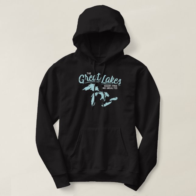 The Great Lakes Shark Free And Unsalted Summer Vac Hoodie (Design vorne)