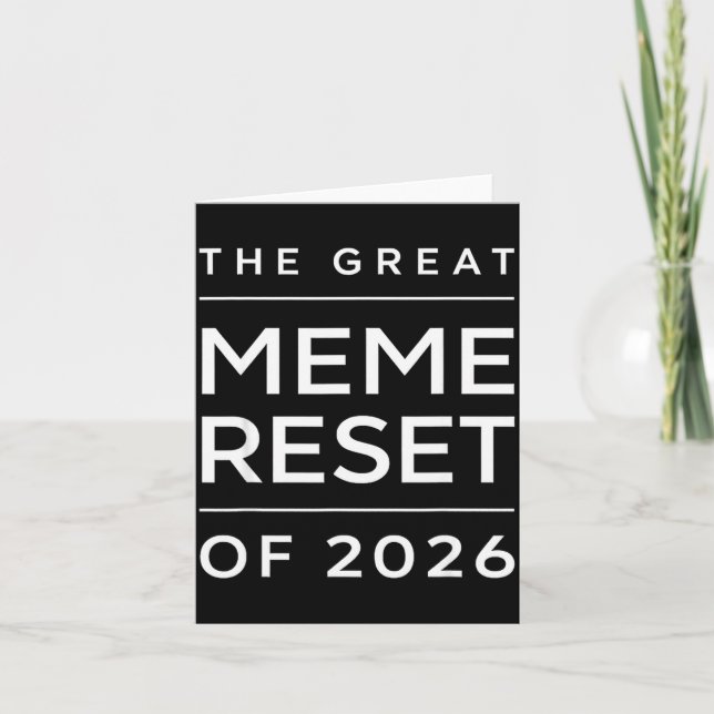 The Great Meme Reset Of 2026 Funny Internet Memes  Karte (Vorderseite)