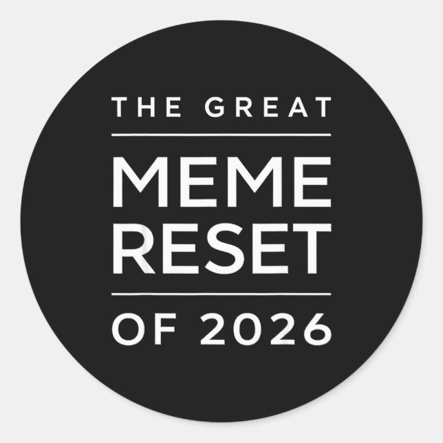The Great Meme Reset Of 2026 Funny Internet Memes  Runder Aufkleber (Vorderseite)