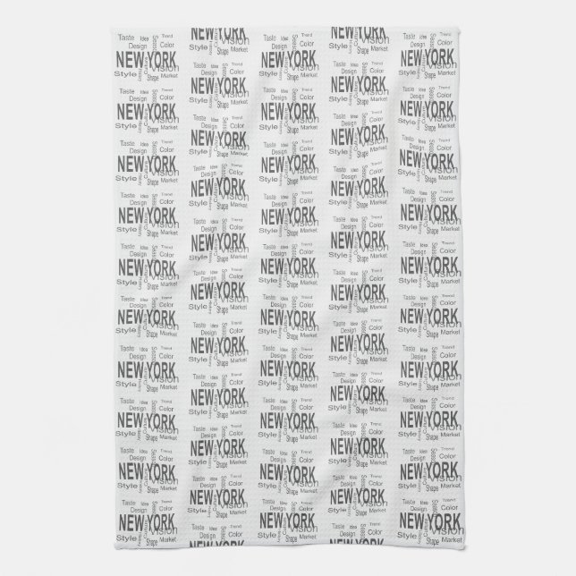 The Great New York City (Typografie) Geschirrtuch (Vertikal)