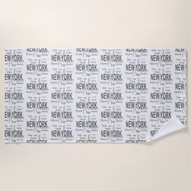 The Great New York City (Typografie) Strandtuch (Vorderseite)