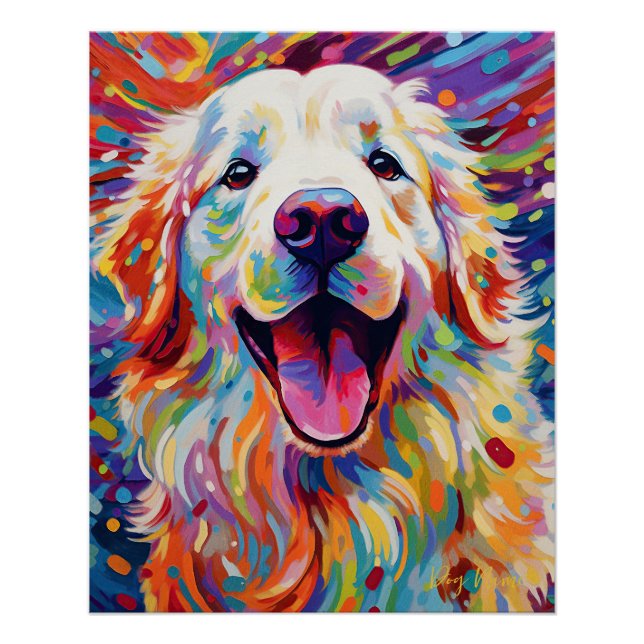 The Great Pyrenees Dog 003 - Zetton Ziana Poster (Vorderseite)