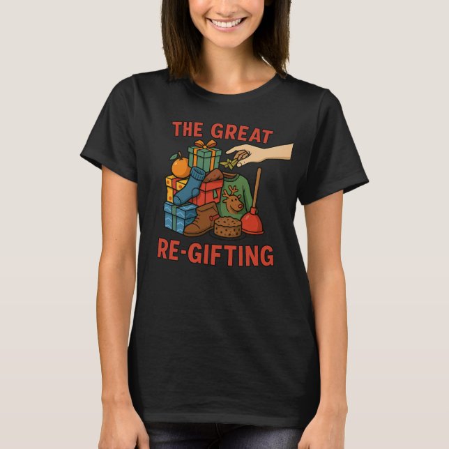 The Great Re-Gifting – Funny White Elephant Christ T-Shirt (Vorderseite)