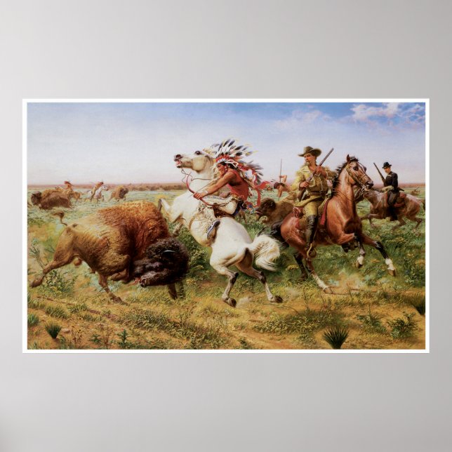 The Great Royal Buffalo Hunt, 1895 Poster (Vorne)