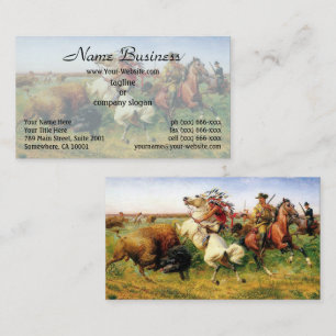 The Great Royal Buffalo Hunt by Louis Maurer Visitenkarte