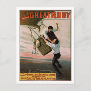 "The Great Ruby" Vintages Theaterposter Postkarte