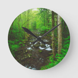 The Great Smoky Mountains Runde Wanduhr