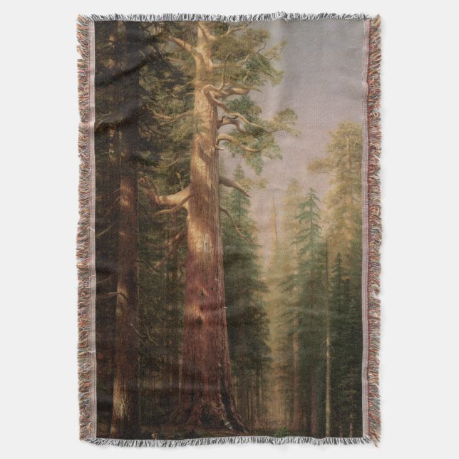 The Great Trees, Mariposa Grove, CA by Bierstadt Decke (Vorderseite Vertikal)