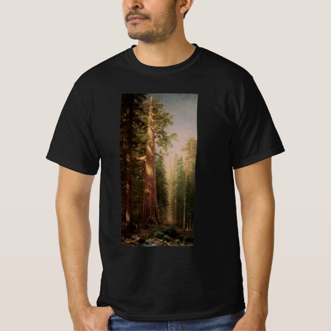 The Great Trees, Mariposa Grove, CA by Bierstadt T-Shirt (Vorderseite)