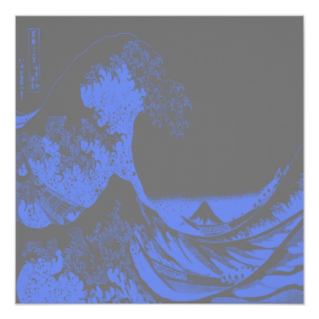 The Great Wave Blue & Gray Poster (Vorderseite)