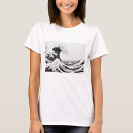 The Great Wave / High-contrast Black & White T-Shirt