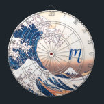 The Great Wave - Japanische Art Dart Board Dartscheibe<br><div class="desc">Die Große Welle ist ein berühmtes japanisches Gemälde von Katsushika Hokusai,  der im 19. Jahrhundert lebte. lumirala bearbeitet und auf diesem Dart Board angewendet. Es ist jetzt einfach,  mit Ihrem Monogramm zu personalisieren.</div>