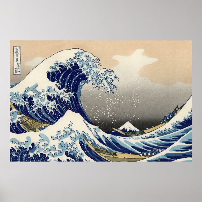 "The Great Wave"-Kopie von Hokusais ursprünglichem Poster (Vorne)