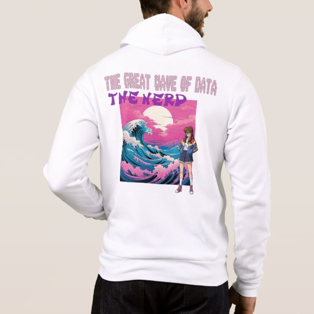 The Great Wave Of Data Hoodie (Rückseite)