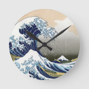 The Great Wave Off Kanagawa Runde Wanduhr