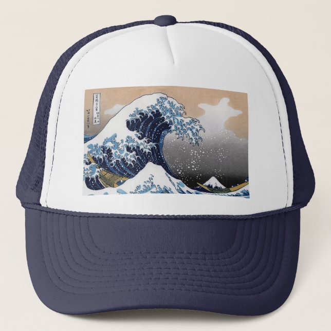 “The Great Wave off Kanagawa” Truckerkappe (Vorderseite)