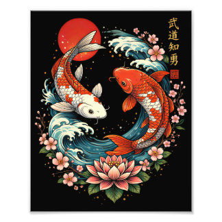 The Great Wave Off Koi Fish  Fotodruck