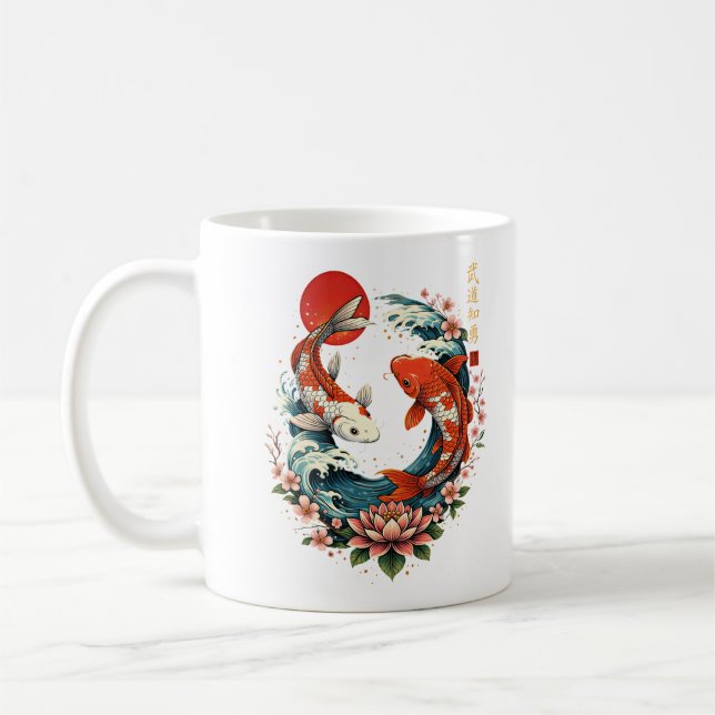 The Great Wave Off Koi Fish  Kaffeetasse (Links)