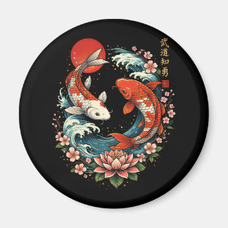 The Great Wave Off Koi Fish  Magnet