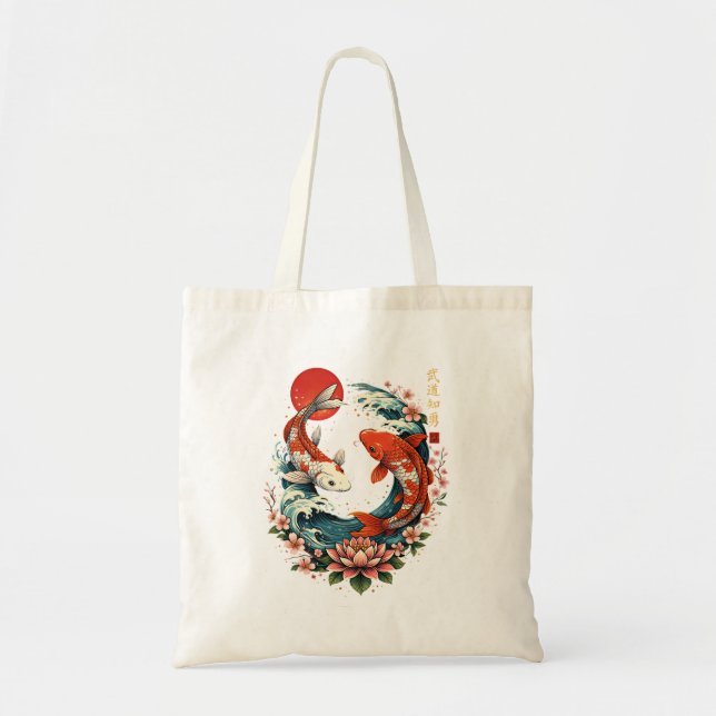 The Great Wave Off Koi Fish  Tragetasche (Vorne)