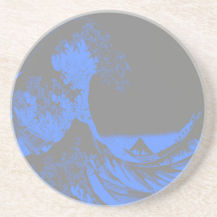 The Great Wave Seafoam Blue & Gray Getränkeuntersetzer