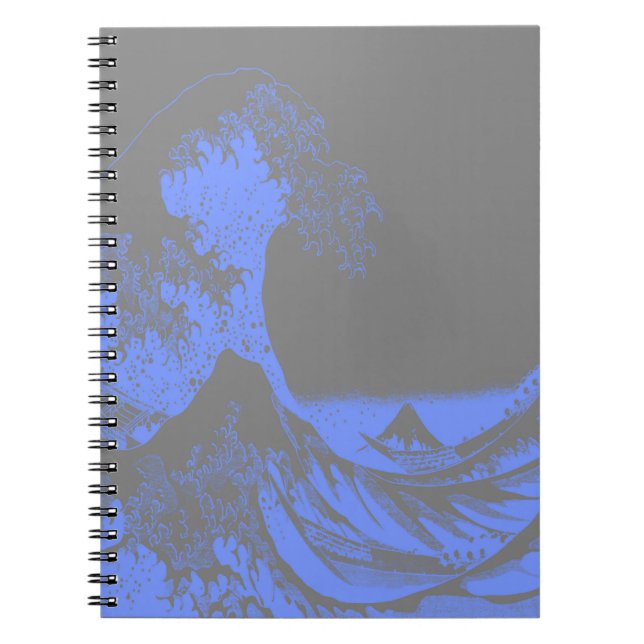 The Great Wave Seafoam Blue & Gray Notizblock (Vorderseite)