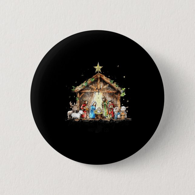 The Greatest Gift For All Christmas Nativity Jesus Button (Vorderseite)
