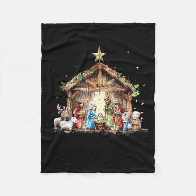 The Greatest Gift For All Christmas Nativity Jesus Fleecedecke (Vorderseite)