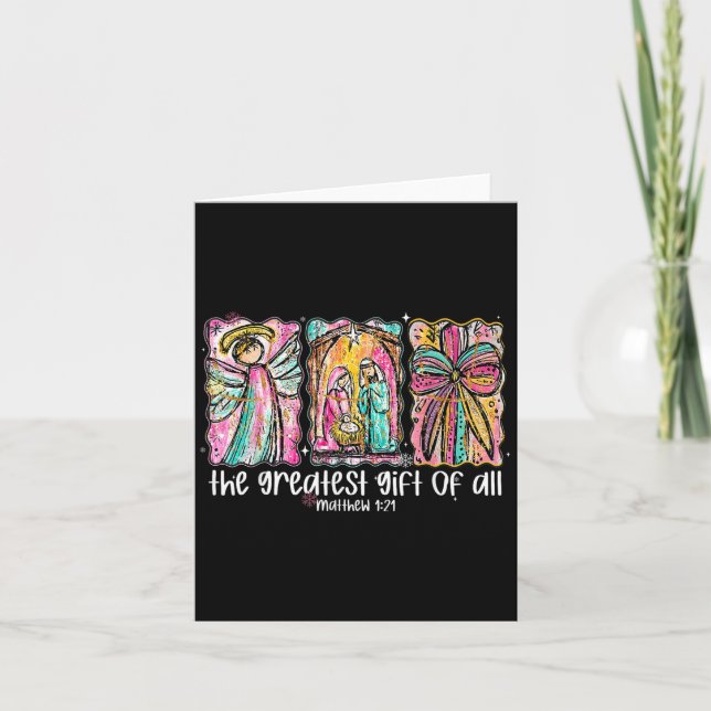 The Greatest Gift For All Christmas Nativity Jesus Karte (Vorderseite)
