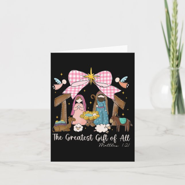 The Greatest Gift For All Christmas Nativity Jesus Karte (Vorderseite)