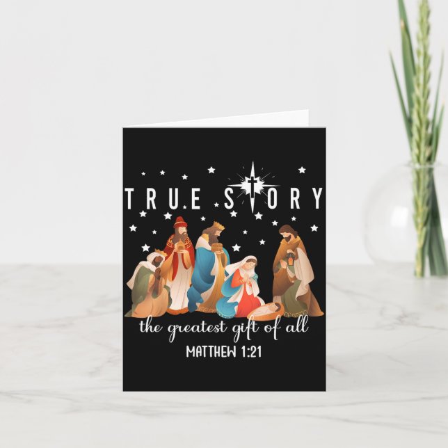 The Greatest Gift For All Christmas Nativity Jesus Karte (Vorderseite)