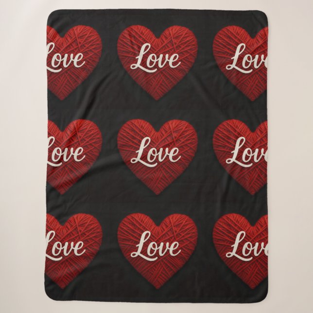 "The Greatest of These" Sherpa Yarn Look Blanket Sherpadecke (Vorderseite)