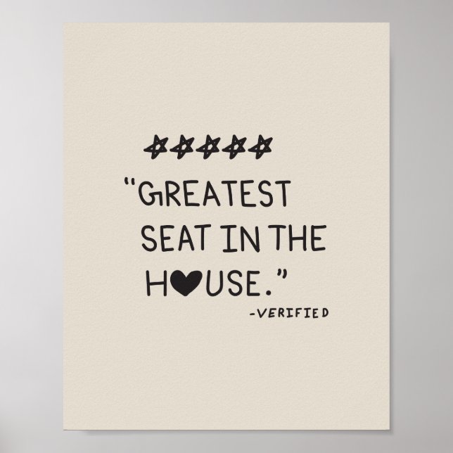 The Greatest seat in the house Poster (Vorne)