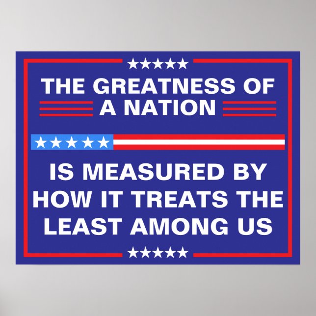 The Greatness of a Nation Political Poster (Vorne)