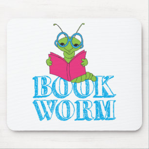 The Green Brilliant Cartoon Bookworm Book Worm Mousepad