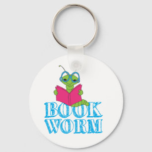 The Green Brilliant Cartoon Bookworm Schlüsselanhänger