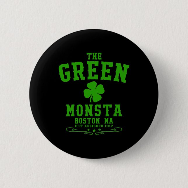 The Green Monsta Clic St Patricks Day Boston Name Button (Vorderseite)