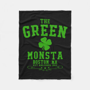 The Green Monsta Clic St Patricks Day Boston Name Fleecedecke