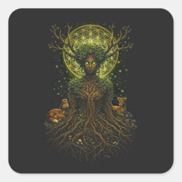 The Green Mother Quadratischer Aufkleber