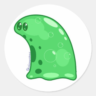 The green slime runder aufkleber