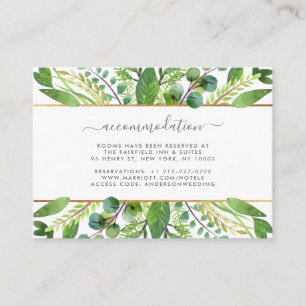 The Greenery & Gold Wedding Collection Begleitkarte