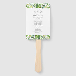 The Greenery & Gold Wedding Collection Programm Fächer