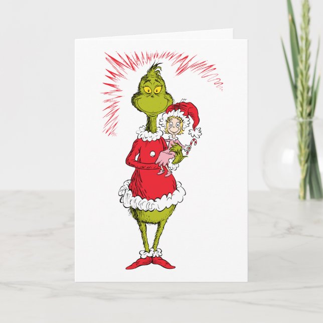 The Grinch Holds Cindy Lou Who Karte (Vorderseite)