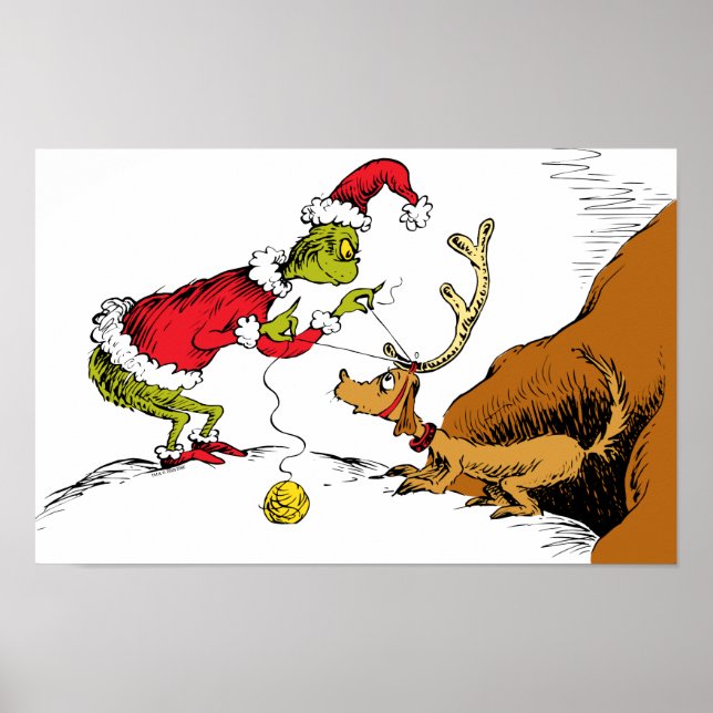 The Grinch Prepares Max the Reindeer Poster (Vorne)