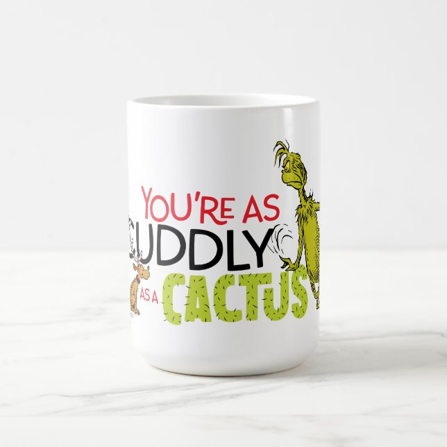 The Grinch | You're as Cuddly as a Cactus Quote Kaffeetasse (Mittel)