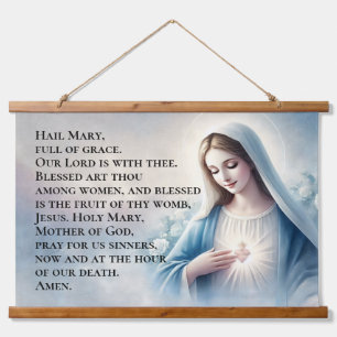 The Hail Mary Wandteppich Mit Holzrahmen