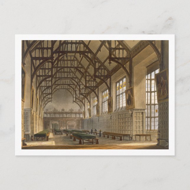 The Hall of Trinity Uni, Cambridge, from 'The Postkarte (Vorderseite)