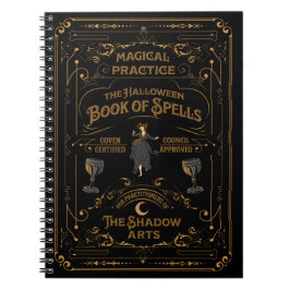 The Halloween Book of Zaubers Spiral Goth Notebook Notizblock